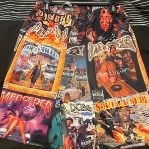 Balcony lifestyle vintage rap album shorts